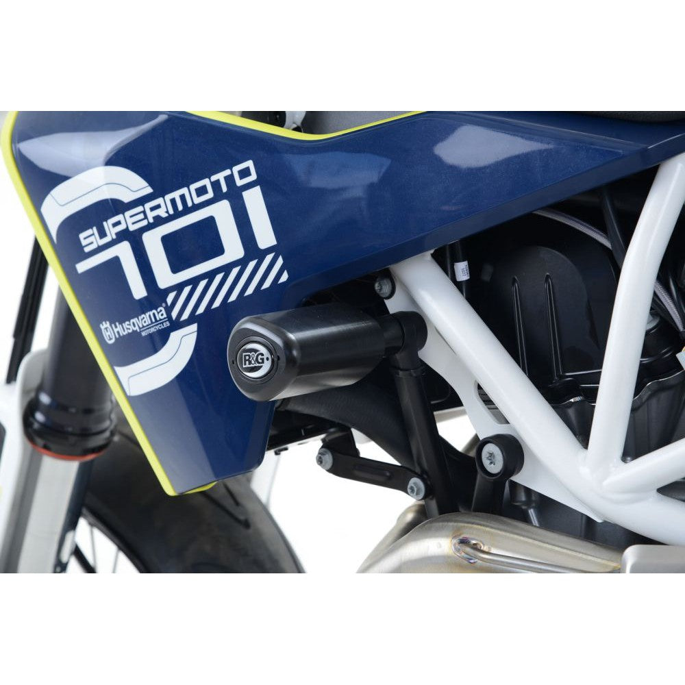 R&G Racing White Aero Style Crash Protection Bobbins For 2016-2024 Husqvarna 701 Enduro