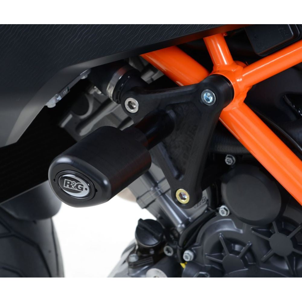 R&G Racing Black Aero Style Crash Protection Bobbins For 2016-2020 KTM 1290 Super Duke GT