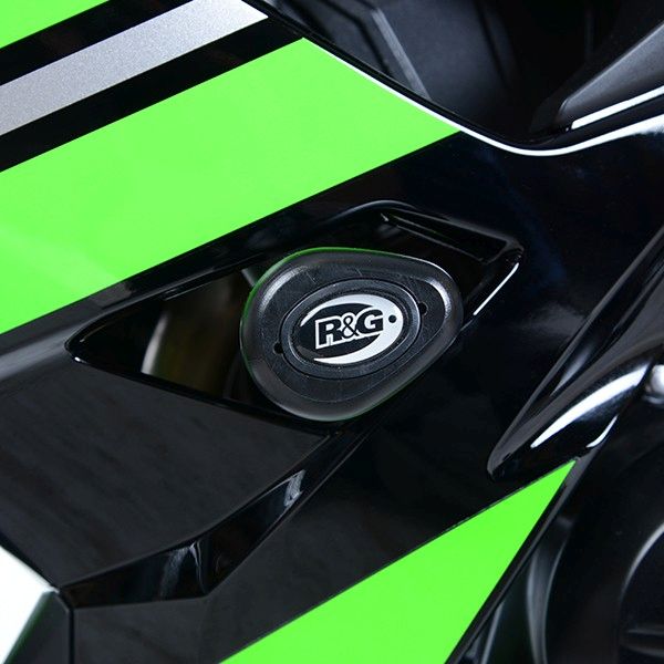 R&G Racing Black Aero Style Crash Protection Bobbins For 2017-2024 Kawasaki Ninja 650 EX650