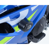 Bobinas de protección contra impactos estilo aerodinámico negro R&G Racing para Suzuki GSXR1000 2017-2020