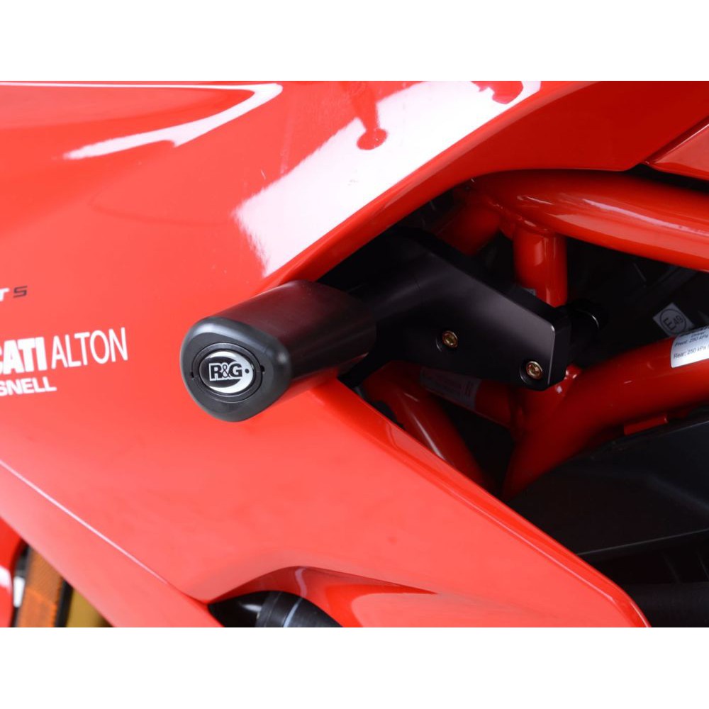 R&G Racing Black Aero Style Crash Protection Bobbins For 2017-2020 Ducati Super Sport S