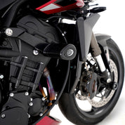 R&G Racing Black Aero Style Crash Protection Bobbins For 2017-2018 Triumph Street Triple R ABS 765