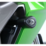 Bobinas de protección contra impactos estilo aerodinámico negro R&G Racing para Kawasaki Versys-X 250 (2017-2019)