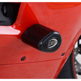 Bobinas de protección contra impactos estilo aerodinámico blancas R&G Racing para Ducati Panigale V4 2018-2019