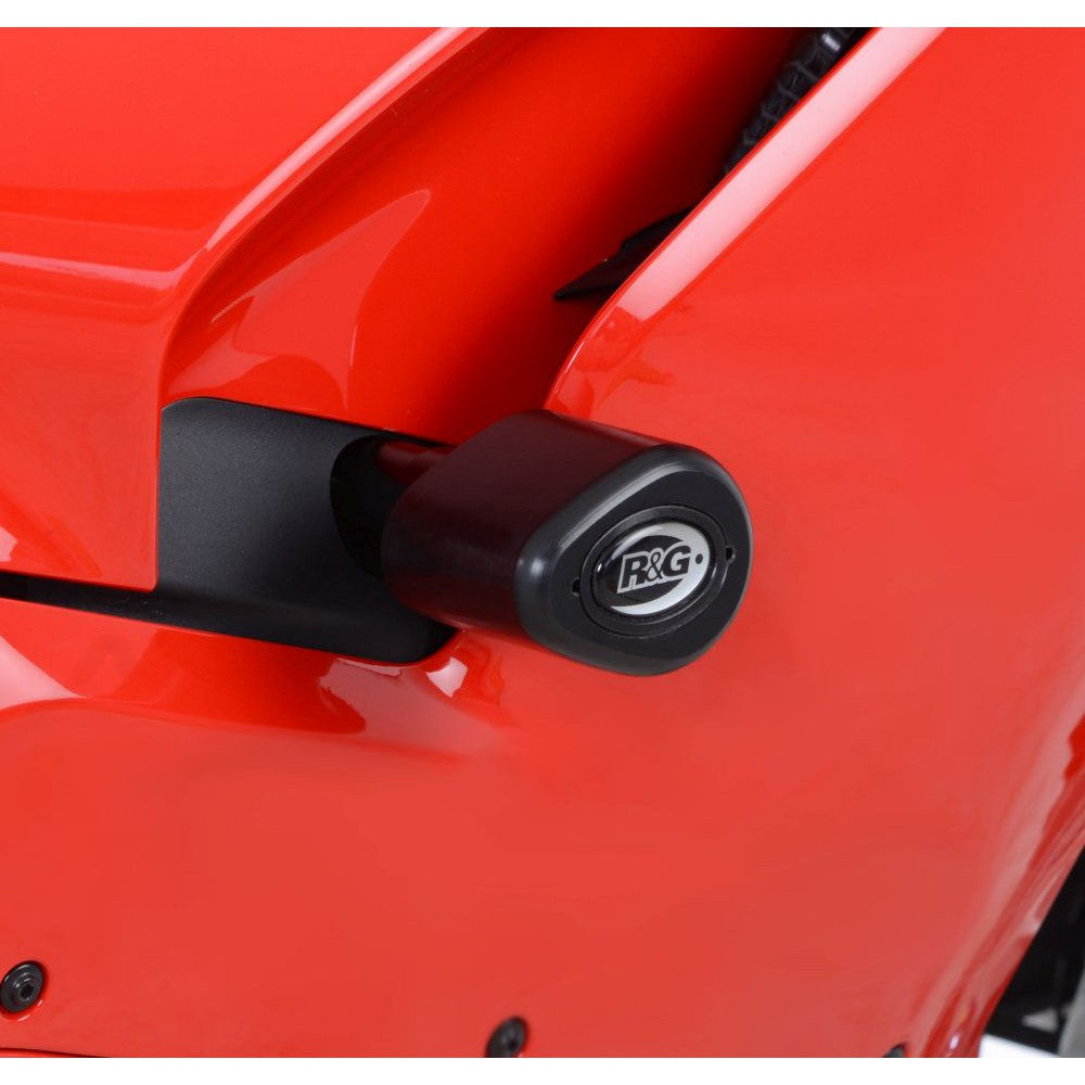 R&G Racing Black Aero Style Crash Protection Bobbins For 2018-2019 Ducati Panigale V4 S