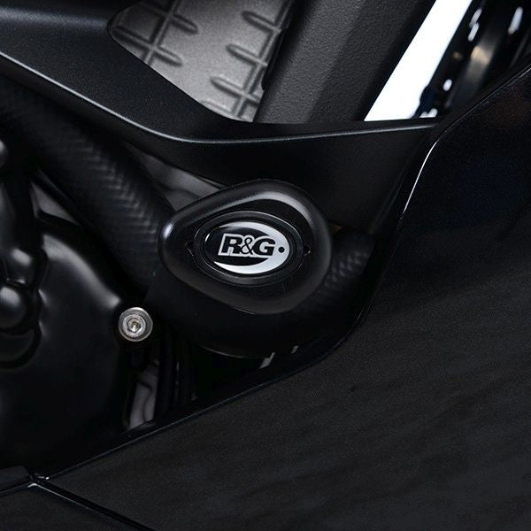 R&G Racing Black Aero Style Crash Protectors Upper For 2019-2021 Kawasaki Ninja ZX6R ZX600F