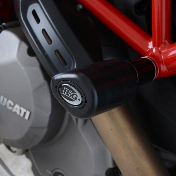 R&G Racing Black Aero Style Crash Protection Bobbins For 2022-2024 Ducati DesertX