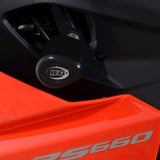 Protectores anticolisión R&G Racing negros estilo aerodinámico para Aprilia RS660 (2021-2024)