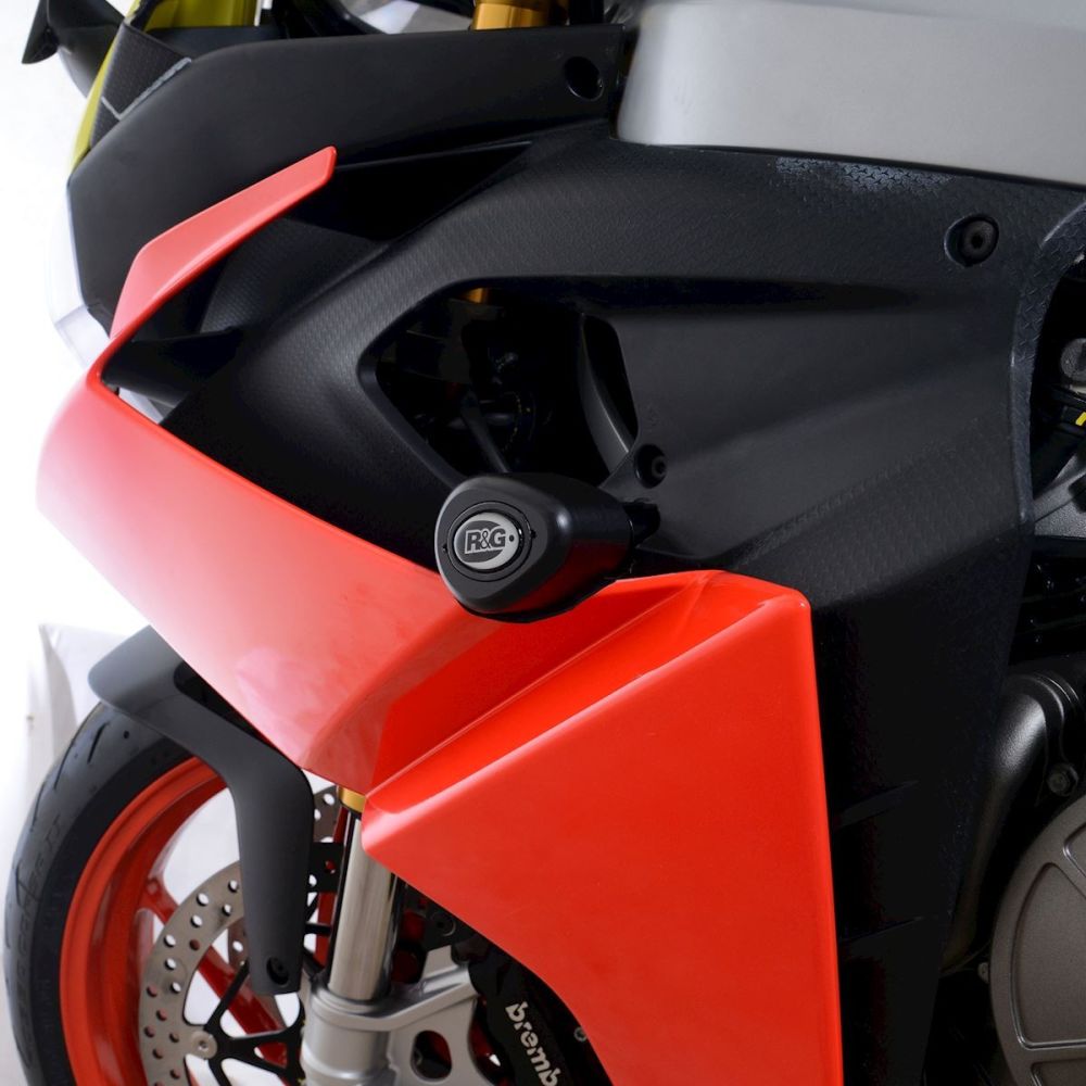 R&G Racing Black Aero Style Crash Protection Bobbins For 2021-2024 Aprilia RS660