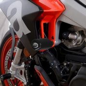 R&G Racing Black Aero Style Crash Protection Bobbins For 2021-2024 Aprilia Tuono 660