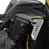 R&G Racing Black Aero Style Crash Protectors For 2021-2024 Triumph Speed Triple 1200 RS