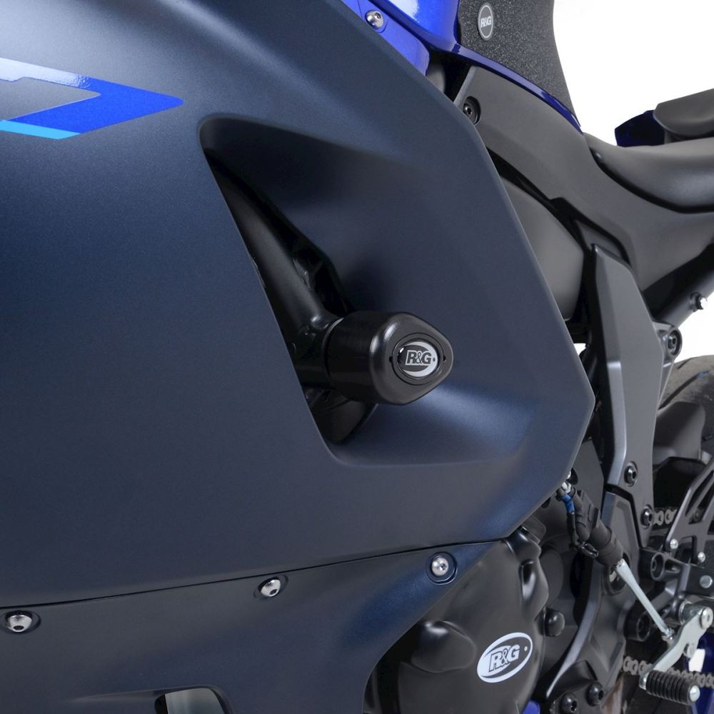 R&G Racing Black Race Aero Style Crash Protectors For 2022 Yamaha YZF R7