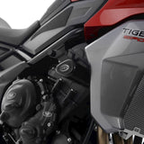 Protectores anticolisión R&G Racing negros estilo aerodinámico para Triumph Tiger 660 Sport (2022-2024)