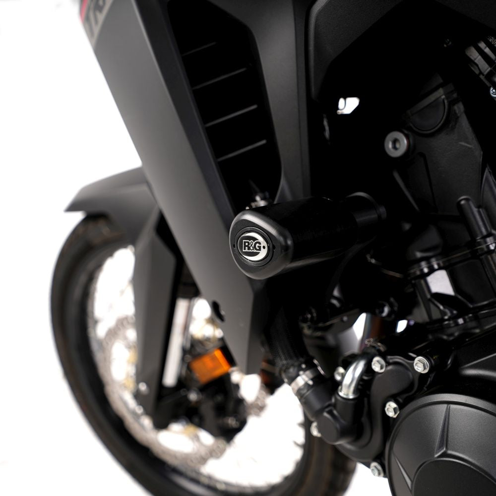 R&G Racing Black Aero Style Crash Protection Bobbins For 2023-2024 Honda Transalp XL750