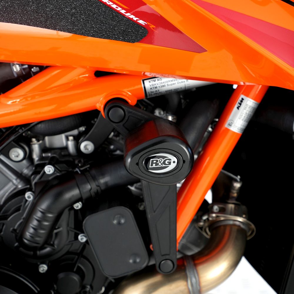 R&G Racing Black Crash Protectors For 2024 KTM 1390 Super Duke R CP0569BL