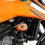 R&G Racing Orange Aero Style Crash Protectors For 2024-2025 KTM 125 Duke
