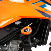 R&G Racing Orange Aero Style Crash Protectors For 2024-2025 KTM 125 Duke