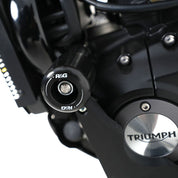 R&G Racing Black Aero Style Crash Protection Bobbins For 2024-2024 Triumph Scrambler 400X