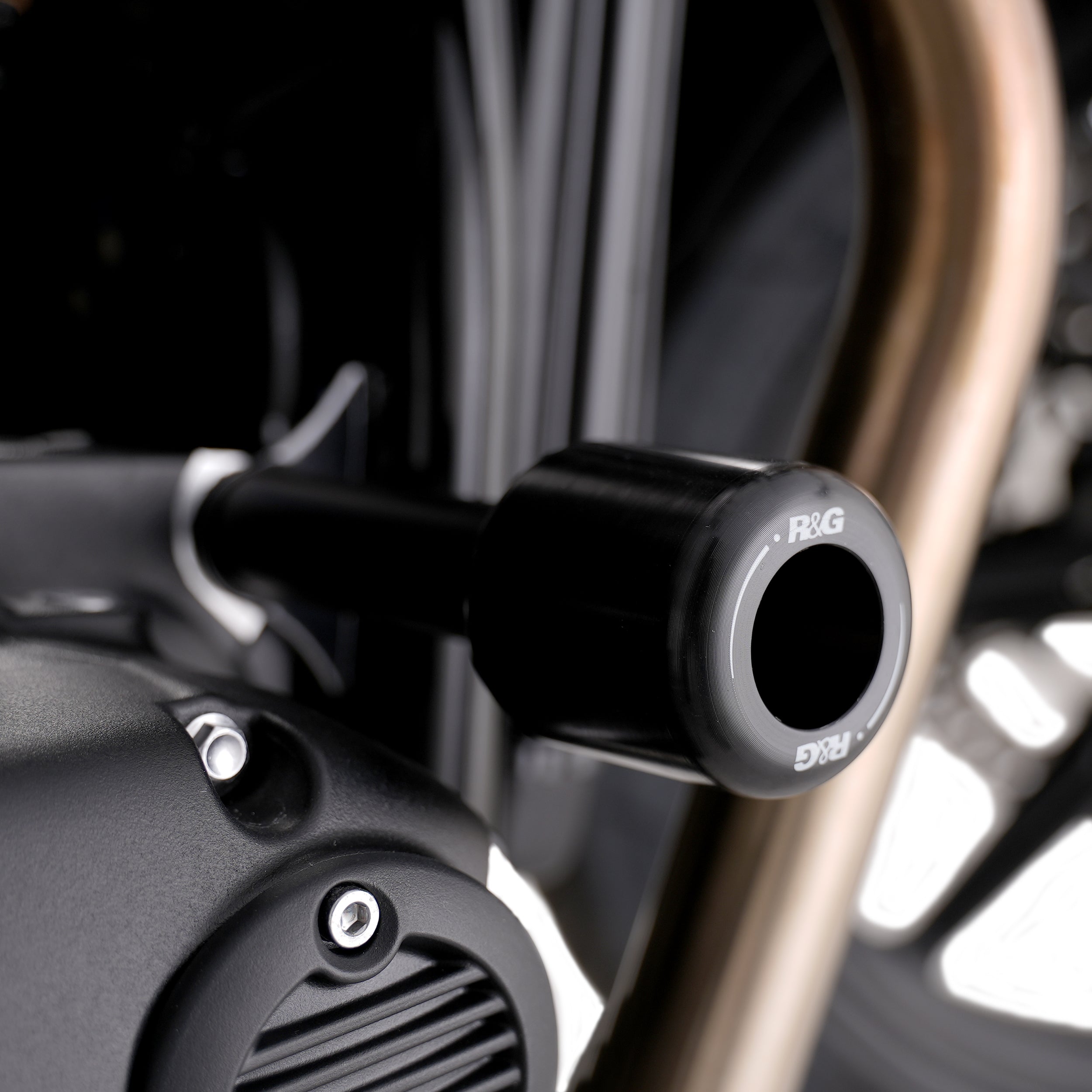 Protectores anticolisión negros RG Racing para Triumph Speed ​​Twin 900 2025-2026