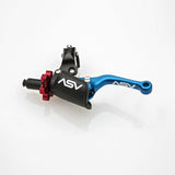 ASV C6 Pro Atv Clutch Lever With Hot Start Perch Shorty Blue CQC606PHC