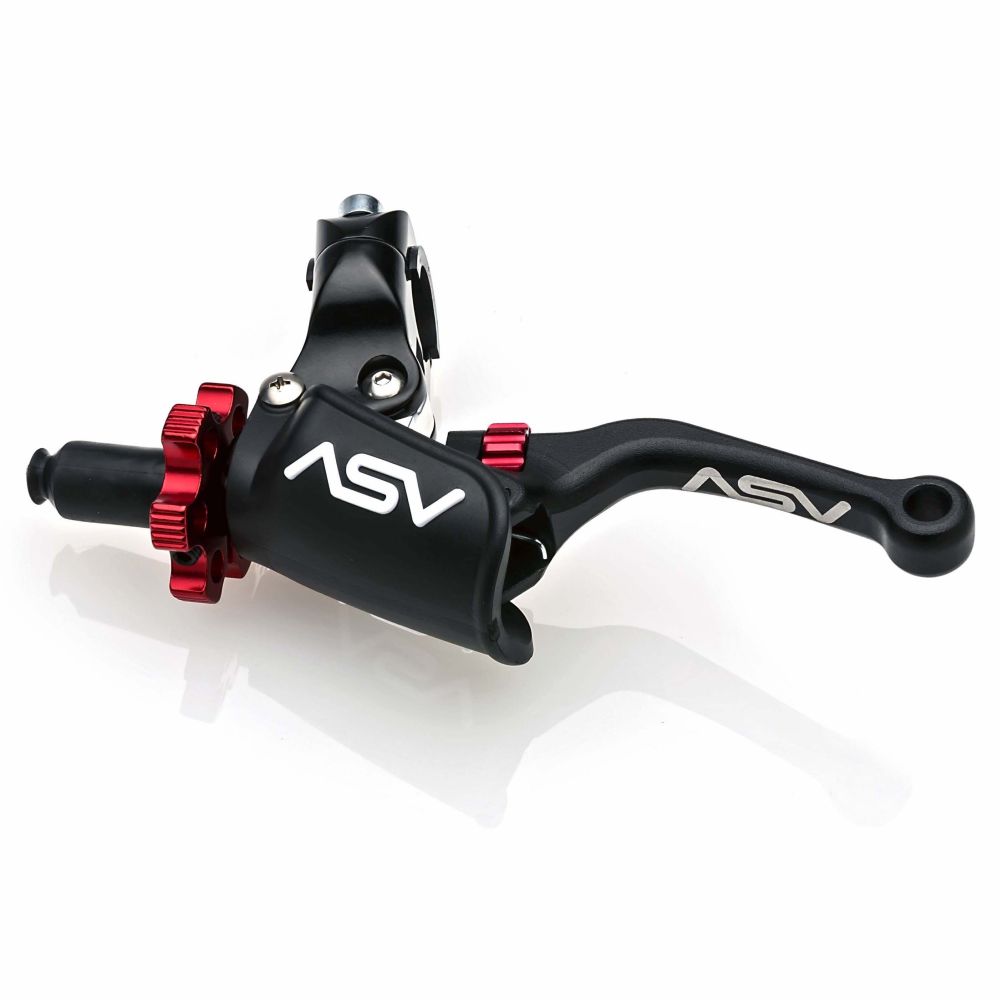 ASV C6 Pro Atv Clutch Lever With Hot Start Perch Shorty Black CQC606PHC