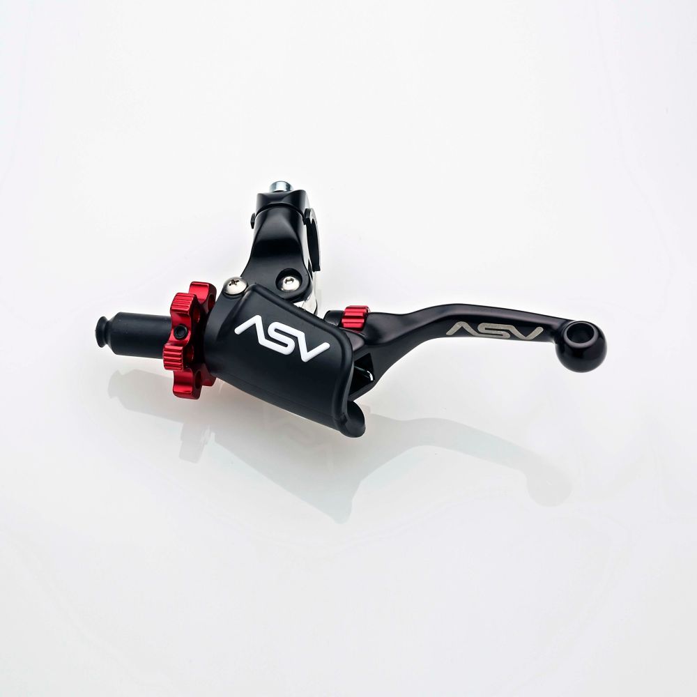 ASV F4 Pro Atv Clutch Lever With Hot Start Perch Shorty Black CQF406PHC