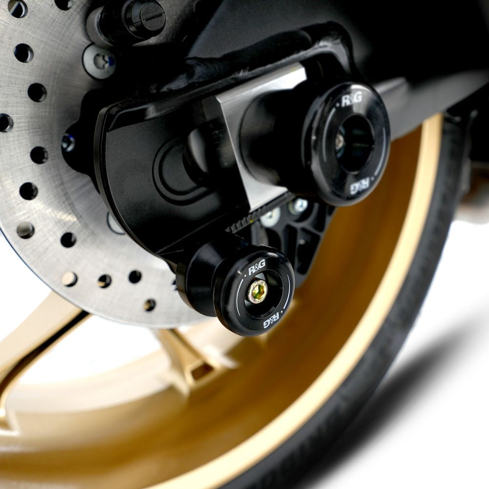 R&G Racing Black Cotton Reels For 2011-2012 Aprilia Dorsoduro 1200 SMV1200