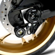 R&G Racing Black Cotton Reels For 2011-2012 Aprilia Dorsoduro 1200 SMV1200