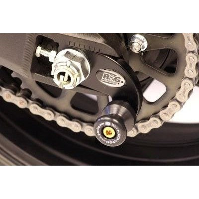 R&G Racing Black Cotton Reels Offset For 2007-2008 Kawasaki Ninja ZX6R ZX600P