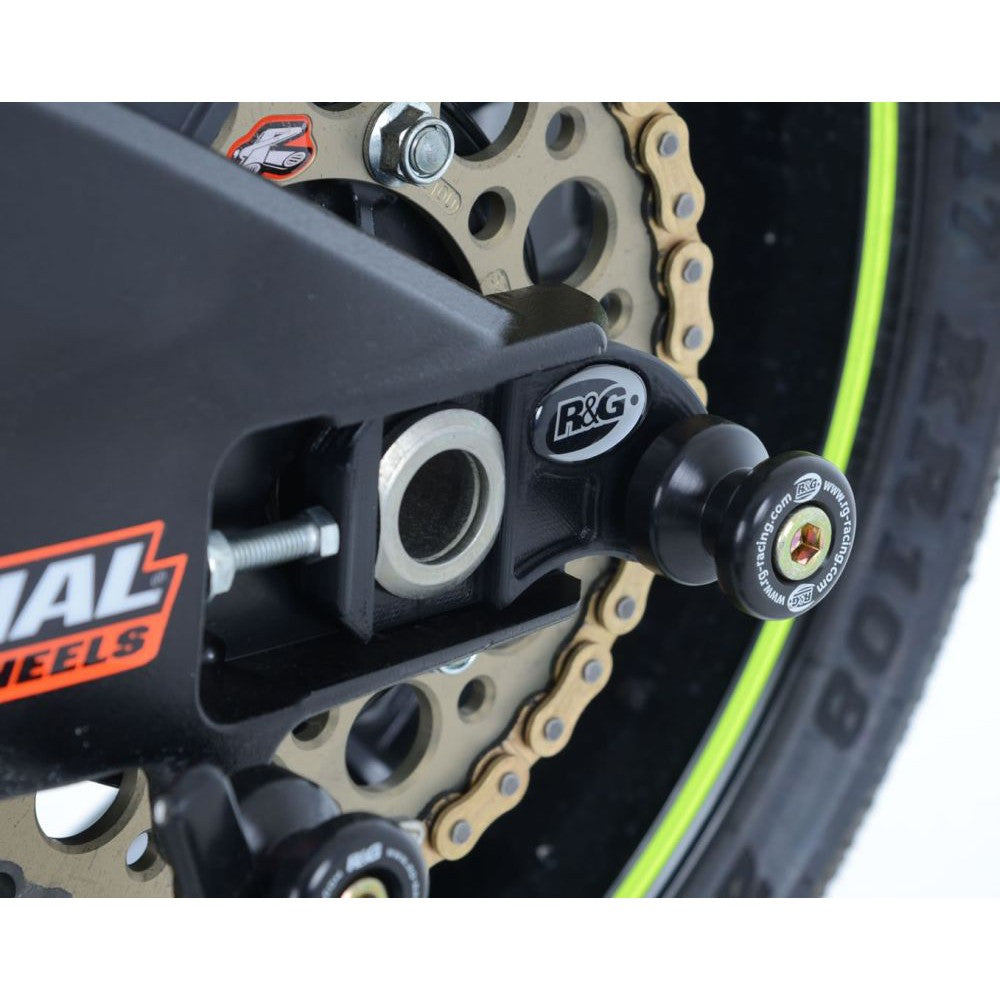 R&G Racing Black Cotton Reels Offset For 2017-2018 Suzuki GSXR1000