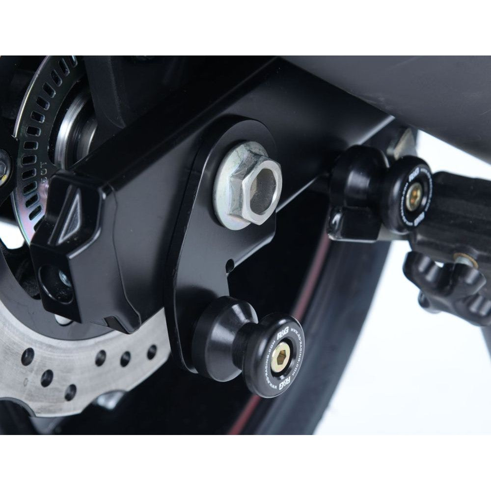 R&G Racing Black Cotton Reels Offset For 2017-2024 Suzuki GSXS750 CR0062BK