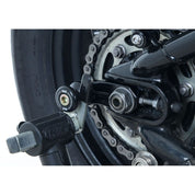 R&G Racing Red Offset Cotton Reels For 2017-2024 Triumph Bonneville Bobber