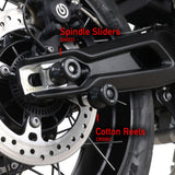 Carretes de algodón negro R&G Racing para Triumph Tiger 850 Sport (2021-2024)
