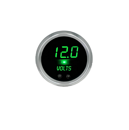 Intellitronix LED Digital Voltmeter Gauge - Black Faceplate With Chrome Bezel