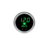 Intellitronix LED Digital Voltmeter Gauge - Black Faceplate With Chrome Bezel