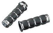 Harley FLD Dyna Switchback 2012-2013ISO Grips With Accent Rings Chrome Kuryakyn