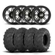 ITP SS216 14" Matte Black Wheels And Mud Lite Tires [27x10-14]