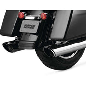 Vance And Hines Twin Slash Muffler 4in Round Slip On Exhaust Chrome With Fuelpak FP3