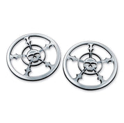 Kuryakyn Front Speaker Grill Trim Chrome Zombie Harley Batwing Bagger 2014-2018
