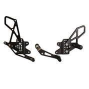 Vortex Racing Adjustable Rear Set Black - RS553K