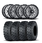 ITP Momentum 18" Machined Black Wheels And Versa Cross XTR Tires [28x10-18]