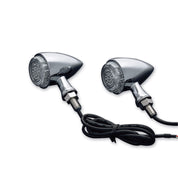 Kuryakyn Chrome Rear Torpedo LED Turn Signal Indicator Lights Set Harley Scout