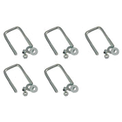 Set of 5 U-Bolt Only 7/16 Inch X 2-1/8 Inch X 4 Inch sq