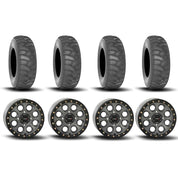 System 3 SB-7 Beadlock Titanium 15" Wheels And SS360 Sand/Snow Tires [32x10-15]