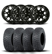 ITP Hurricane 14" Black Wheels And Terra Hook Tires [30x10-14]