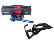 Viper V2 UTV Winch Kit 3500 lb Standard Spool With 40 Feet Red Synthetic Rope With Mount For Polaris Models 2012-2013