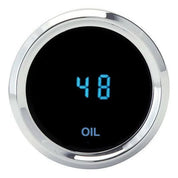 Dakota Digital Universal Round Oil Pressure Gauge Blue Display 0-150psi SLX-03-1