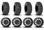 System 3 ST-5 Aluminum Matte Black 15" Wheels And SS360 Sand/Snow Tires [32x10-15] ,[32x12-15]