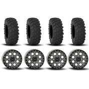 System 3 SB-7 Beadlock Titanium 15" Wheels And XTR370 Tires [32x10-15]