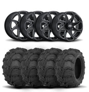 ITP Twister 14" Black Wheels And Mud Lite Tires [27x12-14]